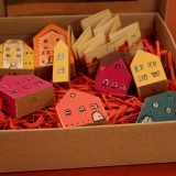A set of wooden houses with a map Trinity suburb - 350 000